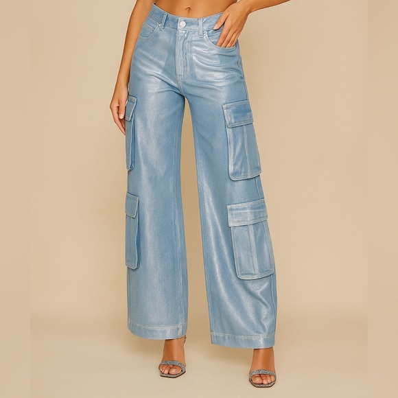 Platinum Glam Luxe Cargo Jeans - Picture 5 of 16